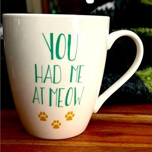 NWT Pfaltzgraff CAT Paws Coffee Mug Cup ‘You Had Me At Meow’ LARGE Great Gift!